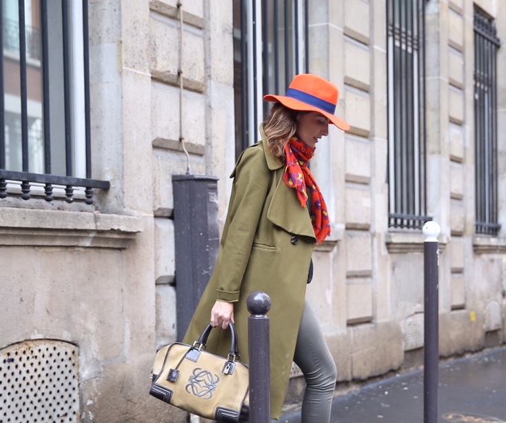 Paris Fashion week sept 2015- Green coat!